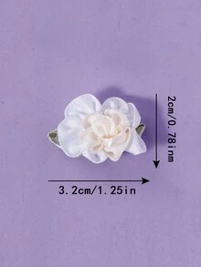6pcs Ins Style Cute Mini Jasmine Flower Decorative Hair Clips - Multicolor - View 4
