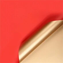 5 Stücke/10 Stücke/20 Stücke wasserdichtes Geschenkpapier mit Blumenmuster für Blumensträuße, Geschenkverpackungen, Muttertagsdekor, Partyzubehör – Goldrand, Farbverlauf, einfarbig, durchscheinend, für den Valentinstag zum Schulanfang