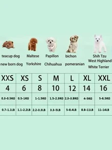 幾何樣式寵物高領套頭毛衣 - 駝色 - 查看 3