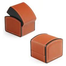 Estuche De Relojes Caja Estuche Para Rrelojes Porta Relojes - Marrón - Ver 2
