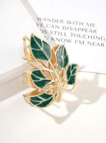 1 件彩色金属叶形爪夹，适用于发髻、马尾辫和高髻发型，波西米亚风，发饰，发爪，爪夹，发夹，发夹，学校用品，学院秋冬发夹，适合度假装扮女士 - 彩色 - 查看 5