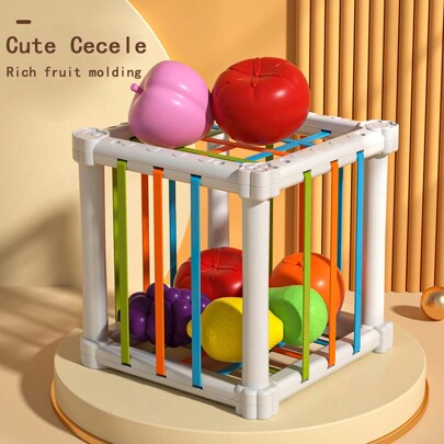 A Box Of Montessori Toys Fruit Shaped And Colorful Early Educational Puzzle Toys To Train Baby's Hand-Eye Coordination And Daily Play