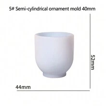 1 Miếng DIY Keo dính Khuôn Ba chiều Một nửa Trụ Vật trang trí Khuôn silicon Nhà  Phụ kiện Đồ trang trí - trắng - Xem 16
