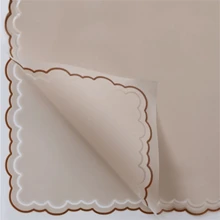 5 Stück/10 Stück/20 Stück wasserdichtes Blumenstraußeinwickelpapier, geeignet für Muttertagsgeschenke, Partydekorationen, Blumenladen-Artikel, Hochzeiten, Geburtstagsgeschenke, DIY - gold umrandet, koreanischer Stil mit Farbverlauf, einfarbig mit Roségold-Rahmen, Schulanfang am Valentinstag