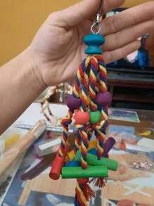 1 PC Bird Chewing Toy Funny Rope Parrot Toy Bite Resistant Bird Tearing Toy Cockatiels Parakeet Toy - Multicolor - View 2