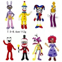 Figuras decorativas de payasos de circo 8 piezas - Morado - Ver 3