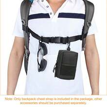 2pcs Backpack Chest Strap Adjustable Backpack Rucksack Chest Straps Belt Waist Extension With Release Buckle For Camping Hiking Jogging And Traveling - Black - View 6