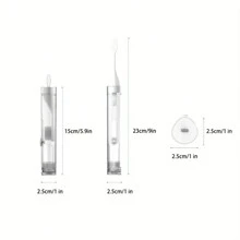 3 In 1 Portable Travel Toothbrushes With Built-In Refillable Toothpaste Tube, Built-In Toothbrush Case, Extra Soft Bristles And 1 Cleaning Brush - Multicolor - View 5