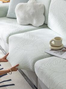 1入組全季通用沙發套,防塵防滑時尚簡約風格,可機洗,適用於l形轉角沙發和1-4人座直式沙發 - 綠色 - 查看 5