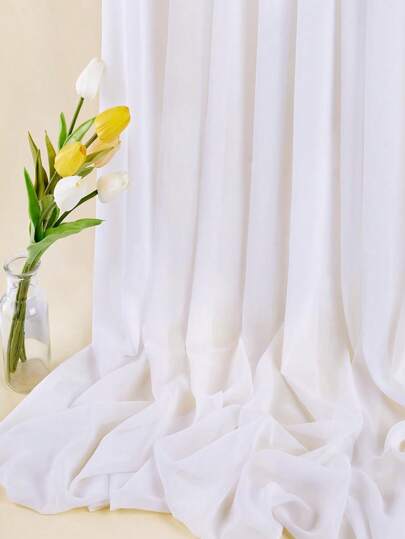 1pc Solid Color Chiffon Bridal Ceremony Reception Party Backdrop