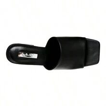 Artemisa Block Heel Slip On Sandals - màu đen - Xem 4