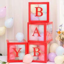 4 Hộp Sáng Tạo Bóng Bay Trong Suốt Để Trang Trí Sinh Nhật, Trang Trí Tiệc Cầu Hôn, Trang Trí Cảnh Đám Cưới, Màn Hình Trang Trí Cửa Sổ Cửa Hàng (Không Bao Gồm Bóng Bay) - Nhiều màu - Xem 7