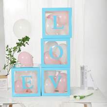 4 Hộp Sáng Tạo Bóng Bay Trong Suốt Để Trang Trí Sinh Nhật, Trang Trí Tiệc Cầu Hôn, Trang Trí Cảnh Đám Cưới, Màn Hình Trang Trí Cửa Sổ Cửa Hàng (Không Bao Gồm Bóng Bay) - Nhiều màu - Xem 10