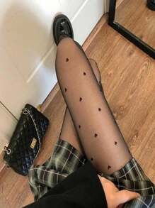 Women Fishnet Tights - 黑色 - 查看 1