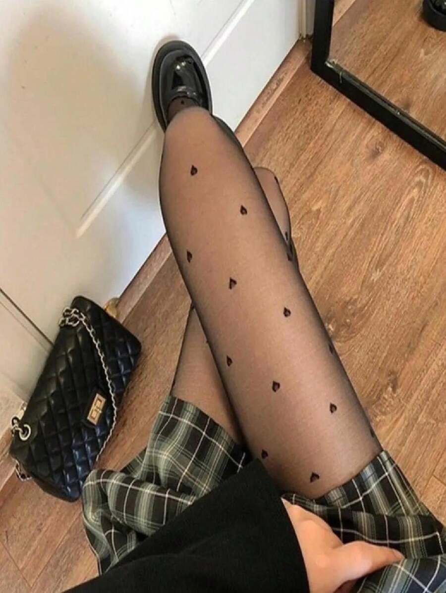 Women Fishnet Tights - 黑色 - 查看 1