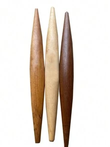 1入組木製卡其色多功能擀麵杖適用於烘焙餃子麵條 - 卡其色 - 查看 7