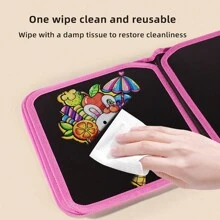 1 本可重复使用的涂鸦绘画书，配有 12 色水彩笔，便携式儿童可擦除书写板，适合学龄前儿童、圣诞节、万圣节或生日礼物