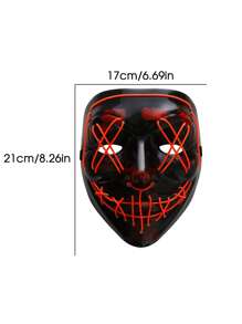 1 mascarilla LED V-Face, 1 par de dedales iluminados, 1 mascarilla LED de signo de dólar, 1 mascarilla LED de calavera, 1 mascarilla LED de conejito, máscara de conejita, máscara de pirata de un solo ojo, máscara de cosplay de fiesta y carnaval, suministros para hacer ambiente de fiestas, accesorios de evento festivo, lámpara mágica de dedo brillante, accesorios de fiesta para hacer bromas, accesorios mágicos, accesorios de fiesta, baile de dedo brillante, máscara decorativa de broma, 3 modos de luz, juguetes de fiesta familiares, accesorios de fiesta para hombres y mujeres, máscaras de disfraz de Navidad, Halloween y Pascua, regalo de fantasía - Multicolor - Ver 3