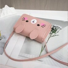 1 pieza Nueva selección multicolor Bolso de hombro mini de moda, Monedero lindo para niña pequeña, Bolso de dibujos animados fresco y dulce con ropa hermosa, Bolso cruzado sencillo para niña, Bolso para pañuelos y llaves, Bolso cuadrado pequeño de moda, Bolso de regalo de cumpleaños para niños - Multicolor - Ver 6