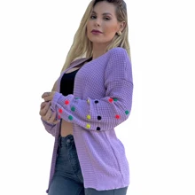 Women Cardigans - LILAC - View 3
