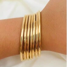 7pcs/Set Fashionable Western Bohemian Style Metal Bracelets, Vintage & Minimalist, Unisex, Casual Wear - Bracelet - View 2