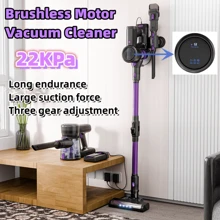 TEXOUS Cordless Vacuum Cleaner 250W With 130AW 22KPa  Powerful Suction, 40min Working Time, 2.6KG Lightweight, 6-Layer Filtration System, 0.7L Dust Bin, 3 Gears Suction, Data Display, Folding Extension Tube, 4-In-1 Accessories, Low Voice, Rechargeable, Self-Standing Portable Handheld Stick Vacuum Cleaner For Home Carpets Hardwood Floor Desktop Curtain Corner Pet Hair - EU C Type Plug(220-240V) - View 2
