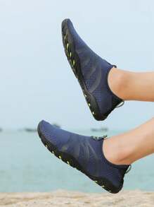 男士戶外多功能沙灘游泳鞋健身水鞋漂流運動鞋 - 藏蓝色 - 查看 2