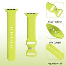1pc Unisex Sports Silicone Apple Watch Band Apple Watch Strap Compatible With 38/40/41/42/44/45/46/49mm Apple Watch Ultra/Se/10/9/8/7/6/5/4/3/2/1