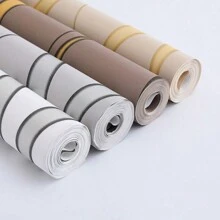1 Roll 3d Water Ripple Design Minimalist Fashion Wallpaper, Non-Woven Material, Perfect For Living Room, Bedroom, Kitchen Wall Dration Upgrade,Renovation Stickers Peel Wall Panels,Wall Paper, Wallpapers,Spring Decoration Items Refresh Your Home,Rama Decoration Stickers - Brown - View 5