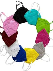 20 PZAS DE CUBREBOCAS  KN95 COLORES - Multicolor - Ver 1