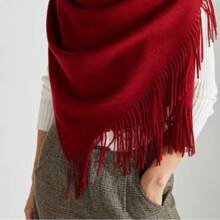 Scarves - 酒紅色 - 查看 3
