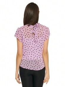 Blusa transparente con top - Morado claro - Ver 2