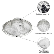 2 piezas Coladores de acero inoxidable para fregadero, atrapapelos de bañera, colador de desagüe y tapa de desagüe para la mayoría de los fregaderos de cocina y baño, 4 tamaños diferentes, decoración del hogar y del baño, decoración de otoño, de vuelta a la escuela