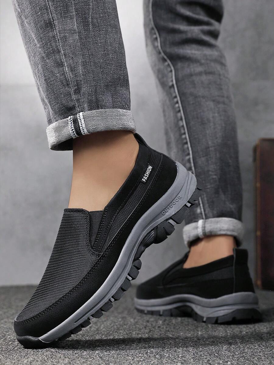 Nam Lưới thoáng khí Giày lười Núi Giày lêu lổng , Hoàn hảo Đối với Cuộc sống hàng ngày Và Đi dạo Thể dục Ngoài trời - màu đen - Xem 1