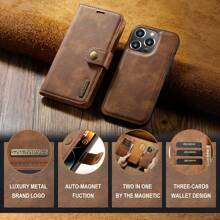 NEW Classic Business Style Faux Leather Wallet Phone Case Magnetic Flip Cover With Card Holder NEW 2 In1 PU Leather Wallet Magnetic Detachable Removable Phone Case Back Cover Compatible With Samsung Galaxy S24 Ultra/S23 Ultra/S22Ultra/S21Ultra/S20Ultra/S23FE/S20FE/S21fe/S21Plus Note 20 Ultra 5G 4G Galaxy A12 A22 A32 A42 A52 A72 A13 A23 A33 A53 A73 A14 A24 A34 A54 Oneplus 10 11 Pro Compatible With Iphone 15 14 13 12 11 Pro Promax Plus Mini IPhone X Xs XR XsMax 6 7 8 Plus For Pixel 6 Pro 7a 8 Pro Phone Case - Black - View 7