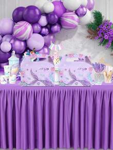 4pcs Mỹ nhân ngư Phong cách Hộp Quà , Biển Mỹ nhân ngư Chủ đề Sinh nhật Tắm em bé Gia đình Bữa tiệc ngày lễ Bao bì quà tặng Quân nhu , Kẹo Cookie Hộp - Màu tím - Xem 6