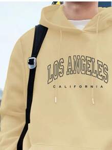 Men Hoodies - 米色 - 查看 2