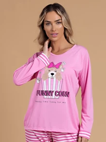 Women Pajama Sets - Màu Hồng baby - Xem 2