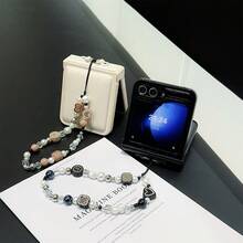 Z Flip 4 5 Phone Case Case Cover Compatible With Galaxy Z Flip 3 Zflip 4 5 Cute Love - White - View 4