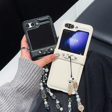 Z Flip 4 5 Phone Case Case Cover Compatible With Galaxy Z Flip 3 Zflip 4 5 Cute Love - White - View 3