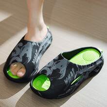Zapatillas De Verano Eva Para Hombre 2024 Antideslizantes, Antiolor, Para Uso En Interiores Y Exteriores, Incluyendo En Casa Y En La Playa - Negro - Ver 2