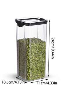 1pc Sealed Container Clear Plastic Jar For Kitchen Storage Of Grains, Dried Fruit, Tea, Etc. - Multicolor - View 7