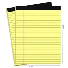 2入組黃色法律便條紙,美式格線記事本a4筆記本,適用於策劃 - 黃色 - 查看 2