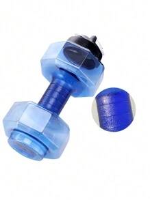 1個藍色87.9盎司哑鈴造型水瓶,適用於健身房和運動的便攜式水瓶,不適用於熱水和室外運動健身 - 藍色 - 查看 5