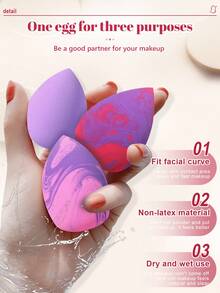 4PCS Makeup Sponge,Suitable For Cream & Powder Concealer, Loose Powder Makeup Applicator - Multicolor - View 4