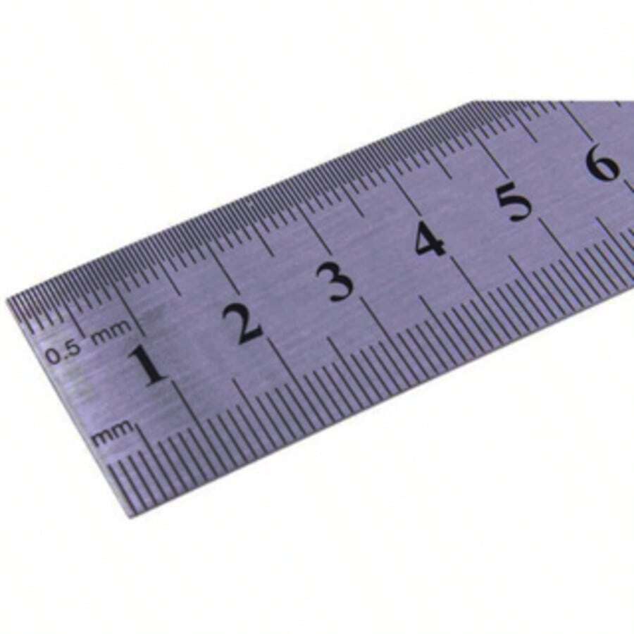 Régua De Aço Material Resistente 30 cm - Prata - Visão 1