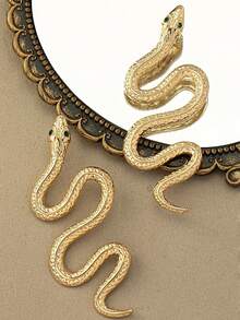 1pair Fashionable Personalized Snake Design Stud Earrings For Women - Earrings - View 5