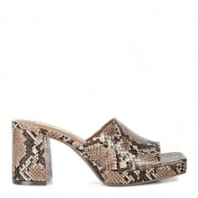 Artemisa Block Heel Slip On Sandals - 咖啡棕 - 查看 2
