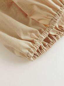 MARC&JANIE Young Girls' Casual French Style Moisture Wicking Quick-Drying Loose Split Hem Lantern Skirt, Spring/Summer - Khaki - View 10