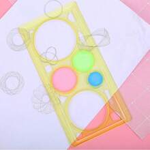 1/3/5pcs Set Kids' Diy Spiral Ruler, Multifunctional Educational Drawing Tool, Plastic Measuring Ruler For Drawing, Improves Hands-On Ability